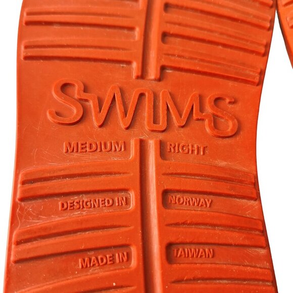 SWIMS Men Medium (Sz 6-7.5)‎ Red Rubber Classic Rain Shoe Cover Galoshes - Picture 14 of 16